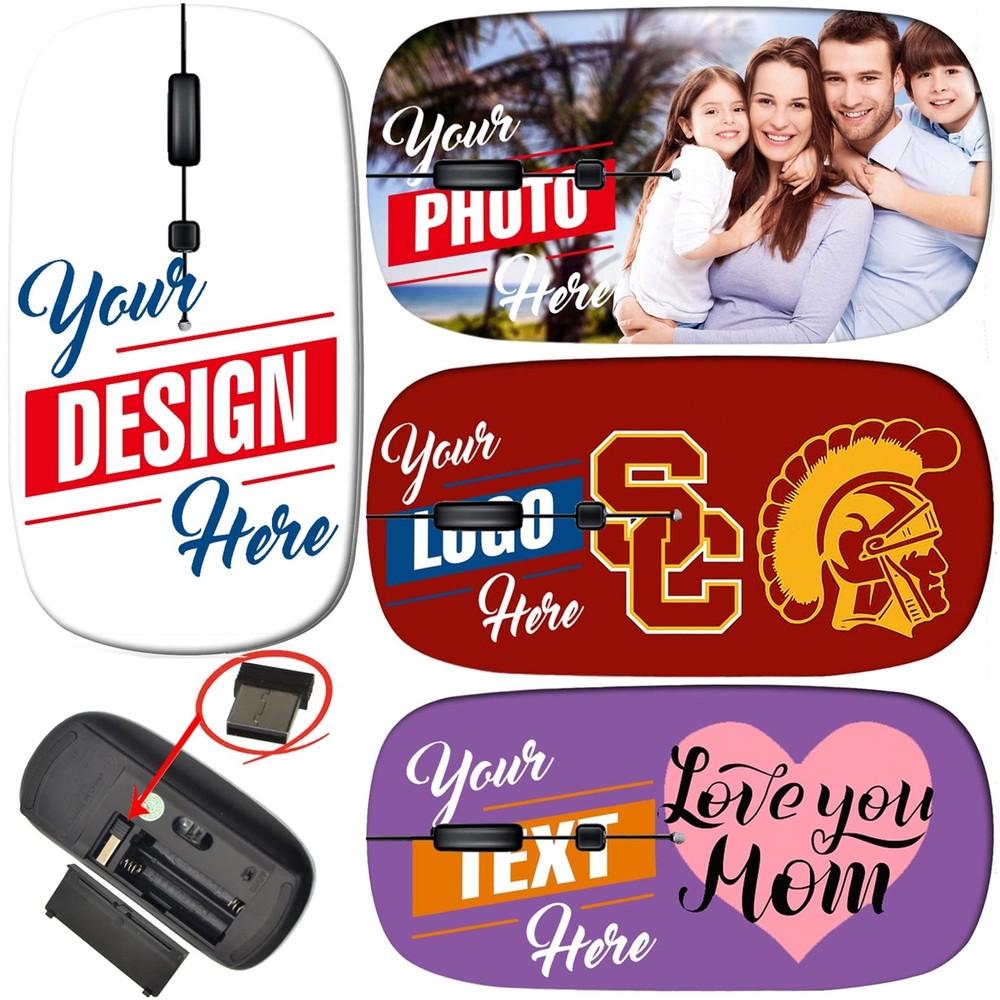 Wireless Computer Mouse 2.4GHz USB 143mm x 75mm Unisex