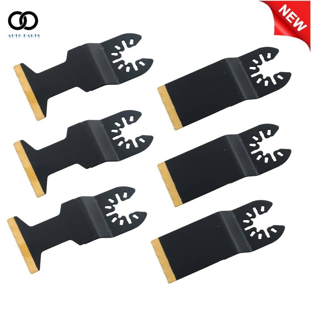 50Pcs Quick Release Multi Tool Titanium Curved Edge Oscillating Tool Blades