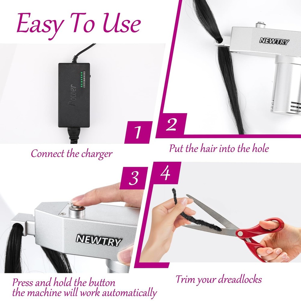 Effortless DIY Dreadlocks Machine: Fast, Portable & Adjustable for Extensions
