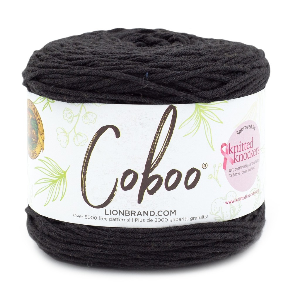 Lion Brand Coboo Yarn-Coal - 3 Pack