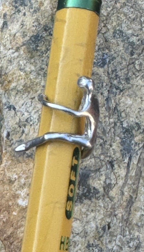 Sterling silver figure man for pencil