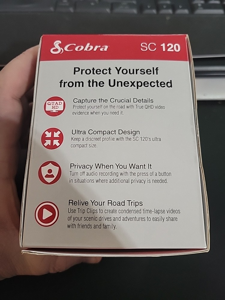 Cobra Electronics Front Facing QHD Dash Cam #SC120