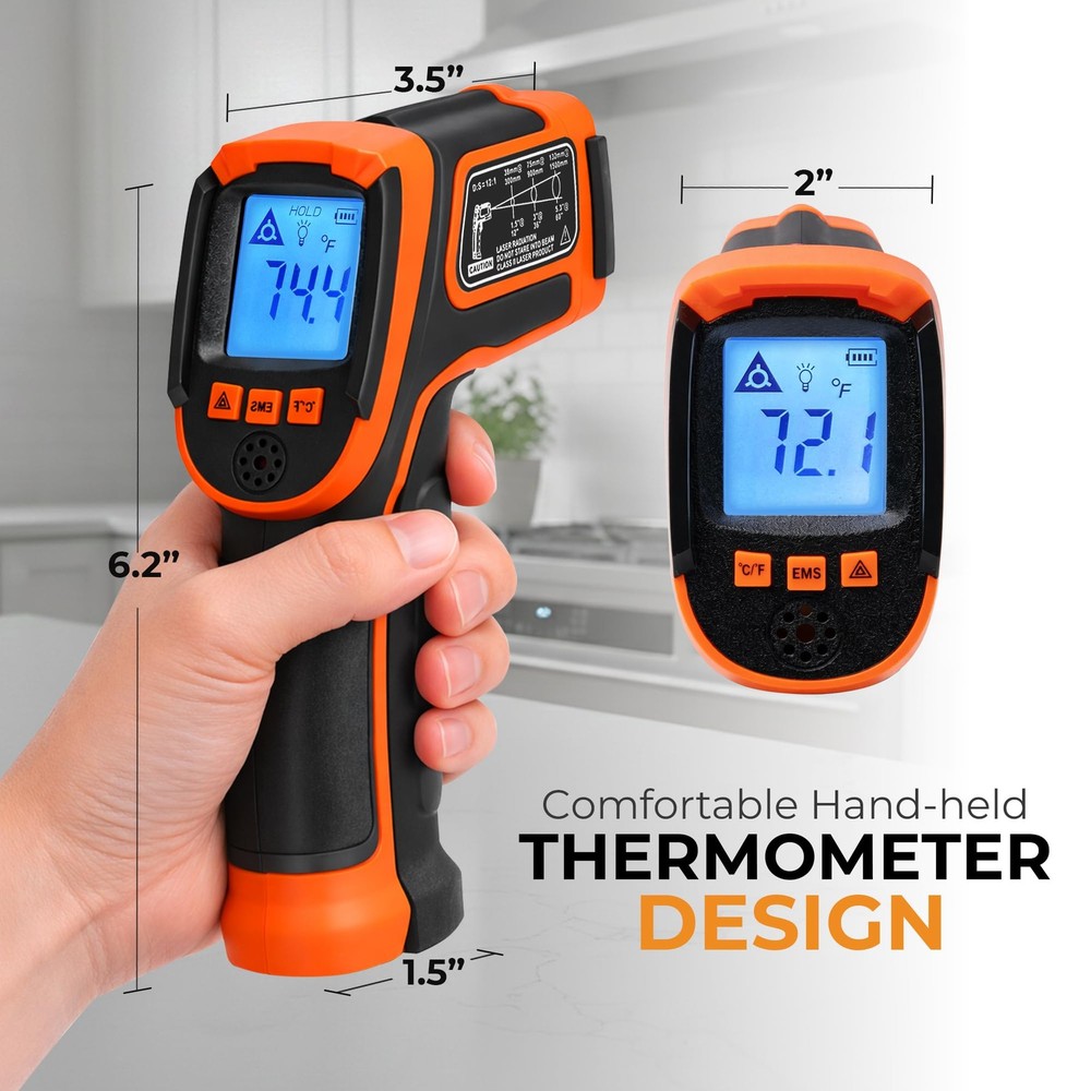 Infrared Temperature Gun - Handheld Surface Infrared Thermometer for Griddle,...