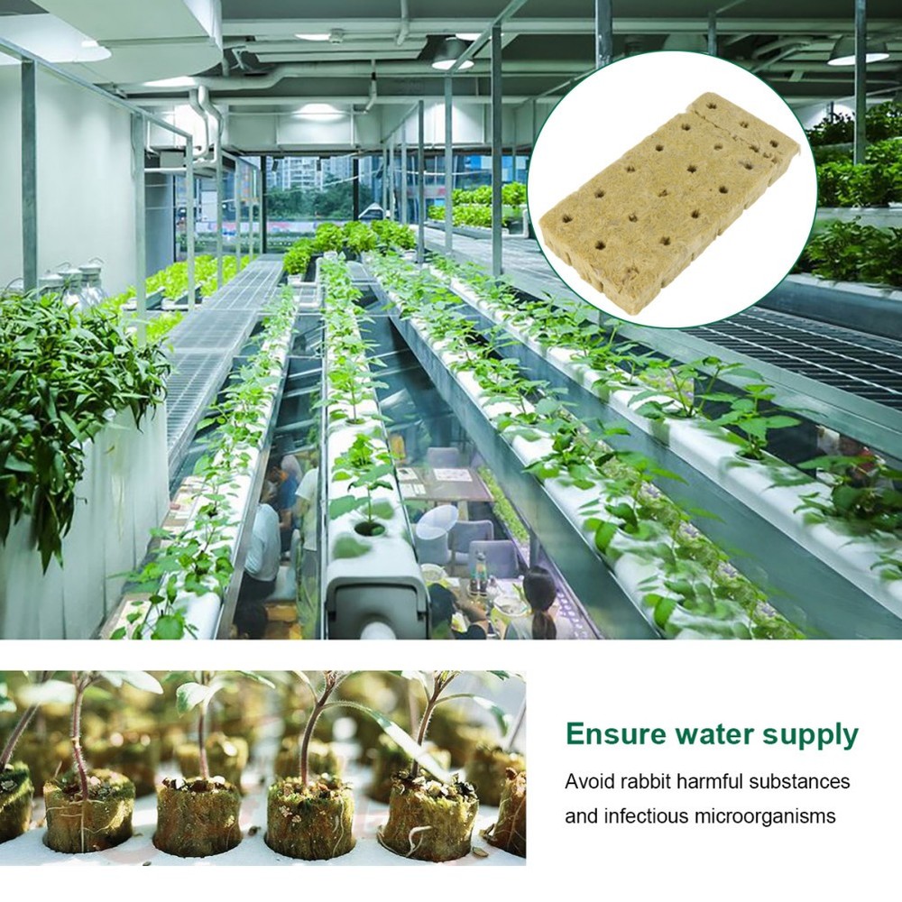 18 Pcs Hydroponic Growth Medium Indoor System Planting Wool Block