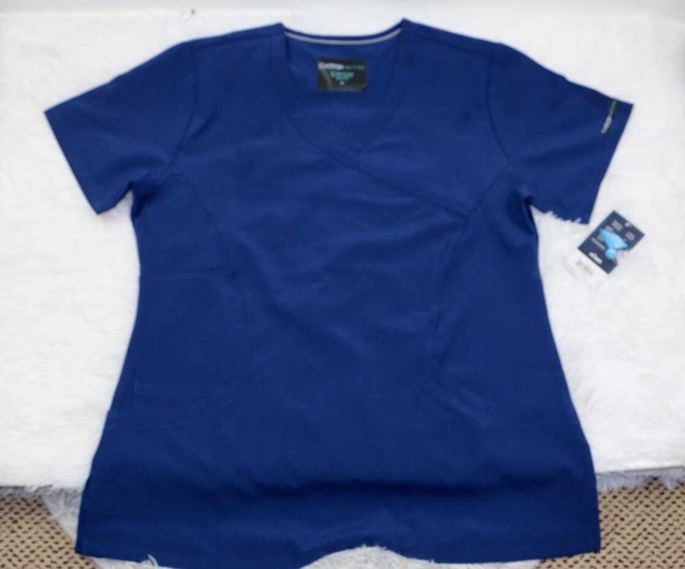 Contego Active Stretch Navy Scrub Top- Size M - NWT