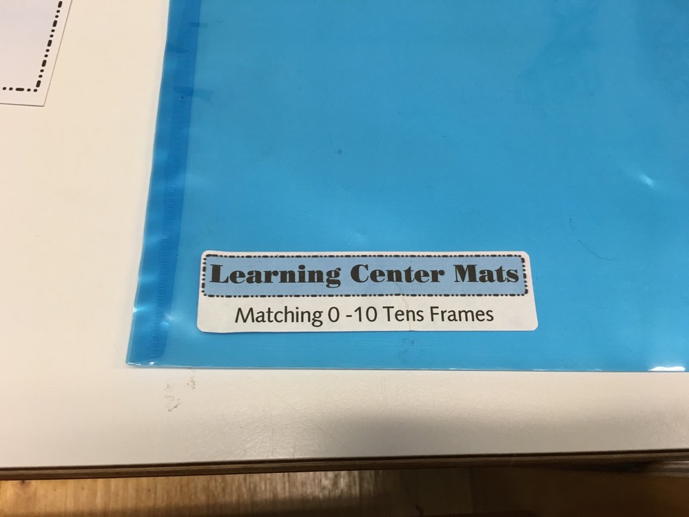 0-10 Matching Ten Frames Learning Center- Laminated - Math Mats