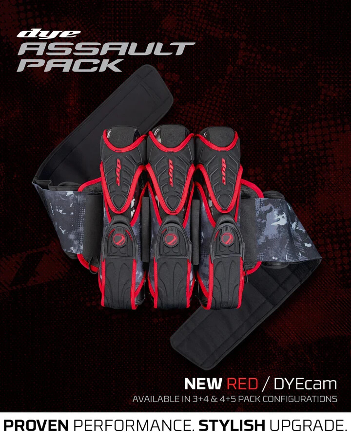 Dye Assault Pack PRO Harness 3+4 Dyecam Red