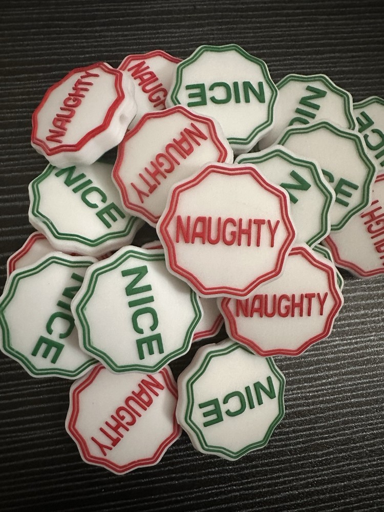 Naughty/Nice Silicone Focal Beads (5pc)