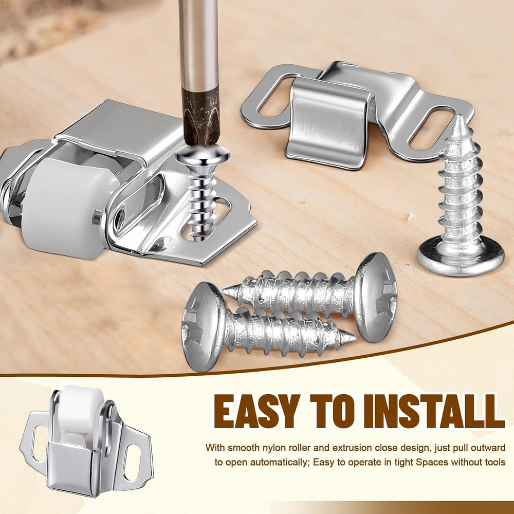 Shimeyao 1 Set Mailbox Replacement Roller Catch Latch with Screws Hardware Rolle