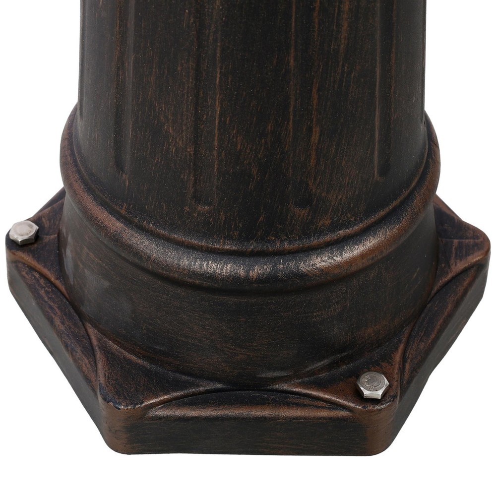 Decorative Modern Mailbox Post Set with Solar Light Large Capacity Cast Aluminum