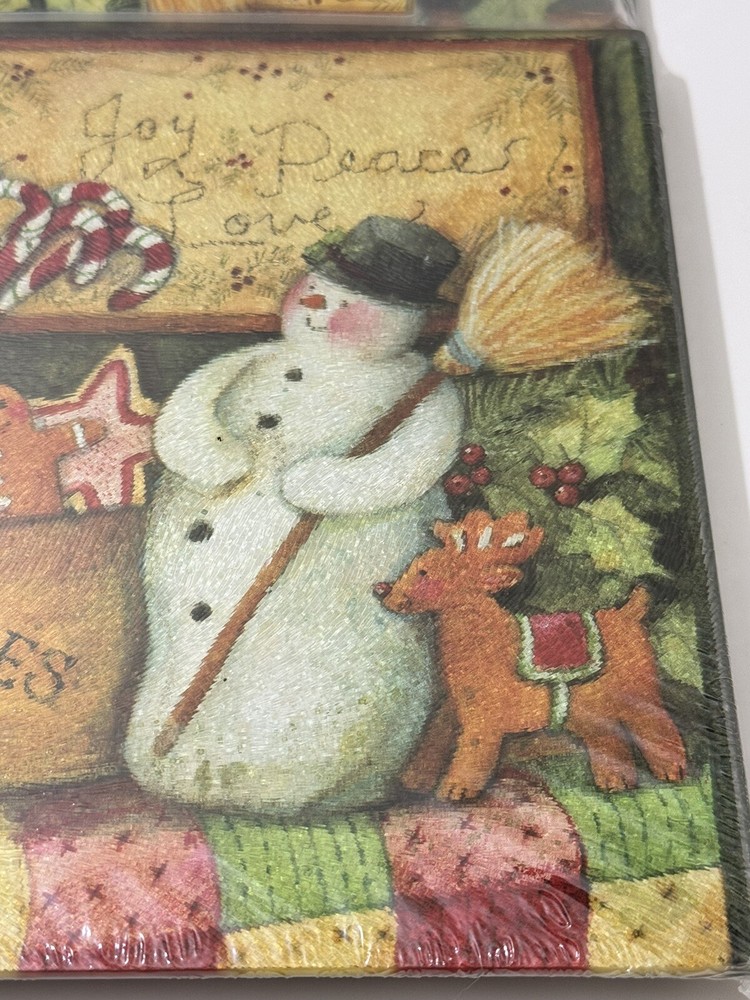 Christmas Cutting Board & Coaster Set – Holiday Kitchen Serving Board – New Gift