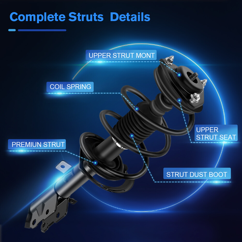 Pair Front Quick Complete Strut-Coil Spring For 2007-2017 Jeep Compass Patriot