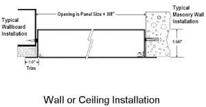9TM 8" x 8" Flush Universal Access Door Panel, Primed for Paint
