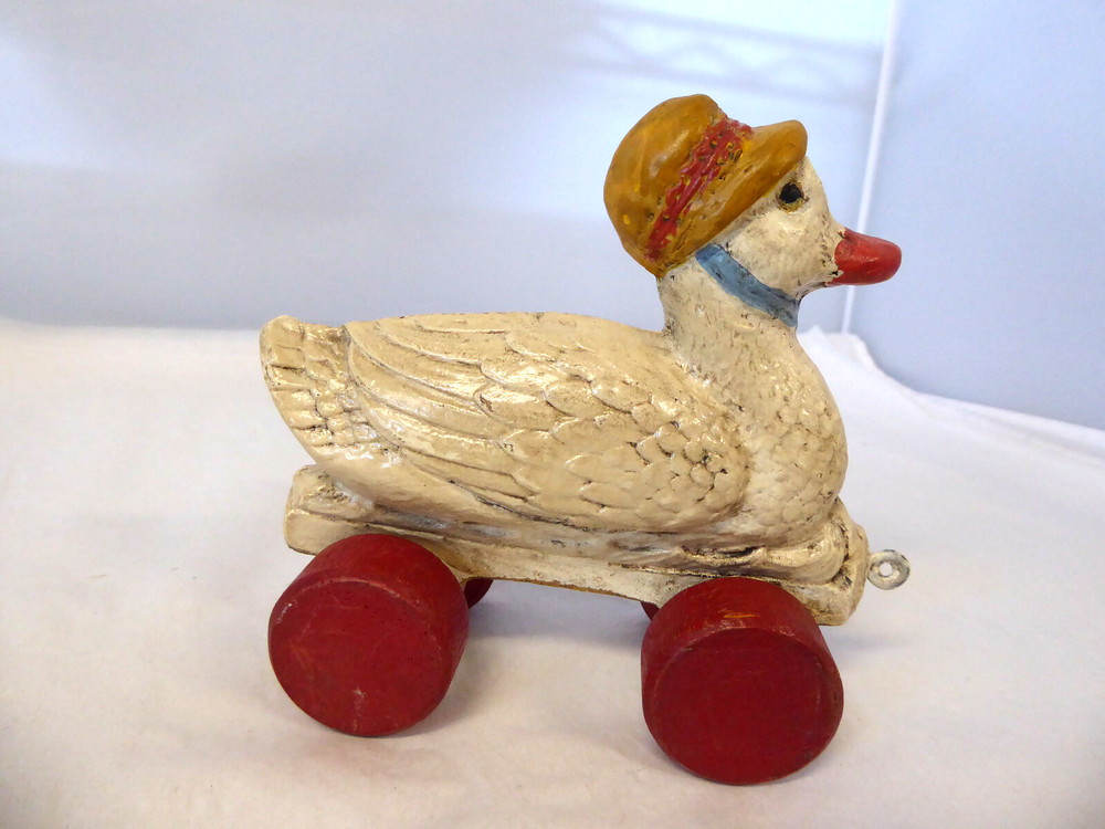 Vintage Antique Unusual Duck Pull Toy