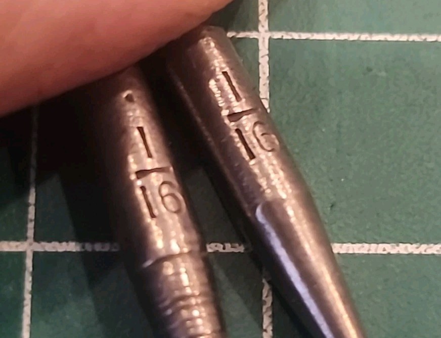 VTG STANLEY YANKEE Push Drill Points 2Pc 1/16" Bits - gwT2
