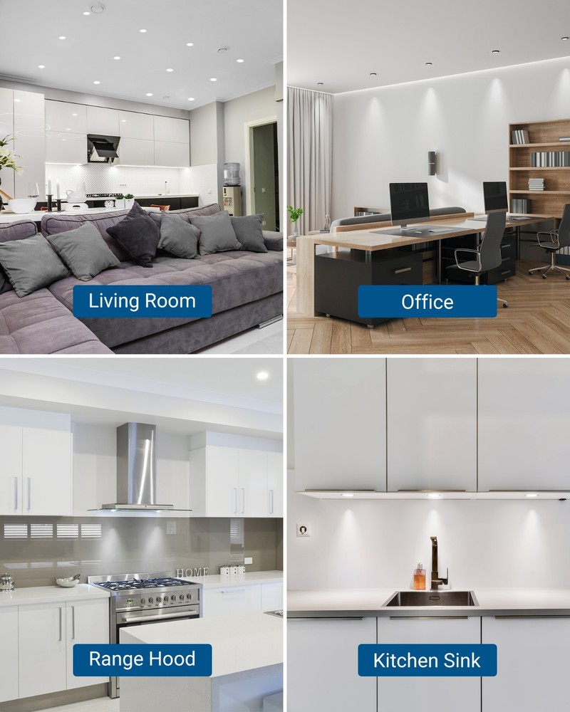 6-Pack GU10 LED Light Bulb, Dimmable 5000K Daylight GU10 Bulb Replacement