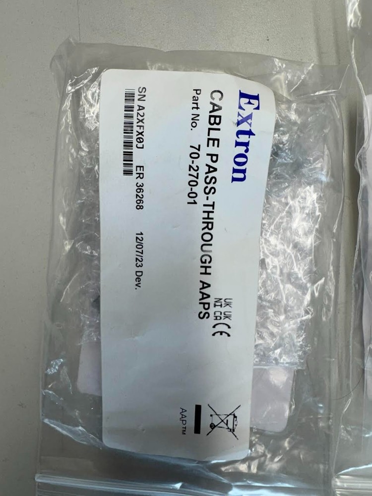 3x Extron Cable Pass-Through AAP Single Space AAP Modules for Cable Organization