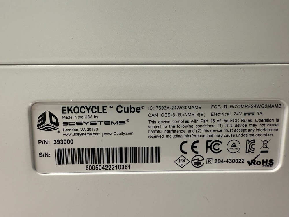 EKOCYCLE Cube Personal 3D Printer 393000