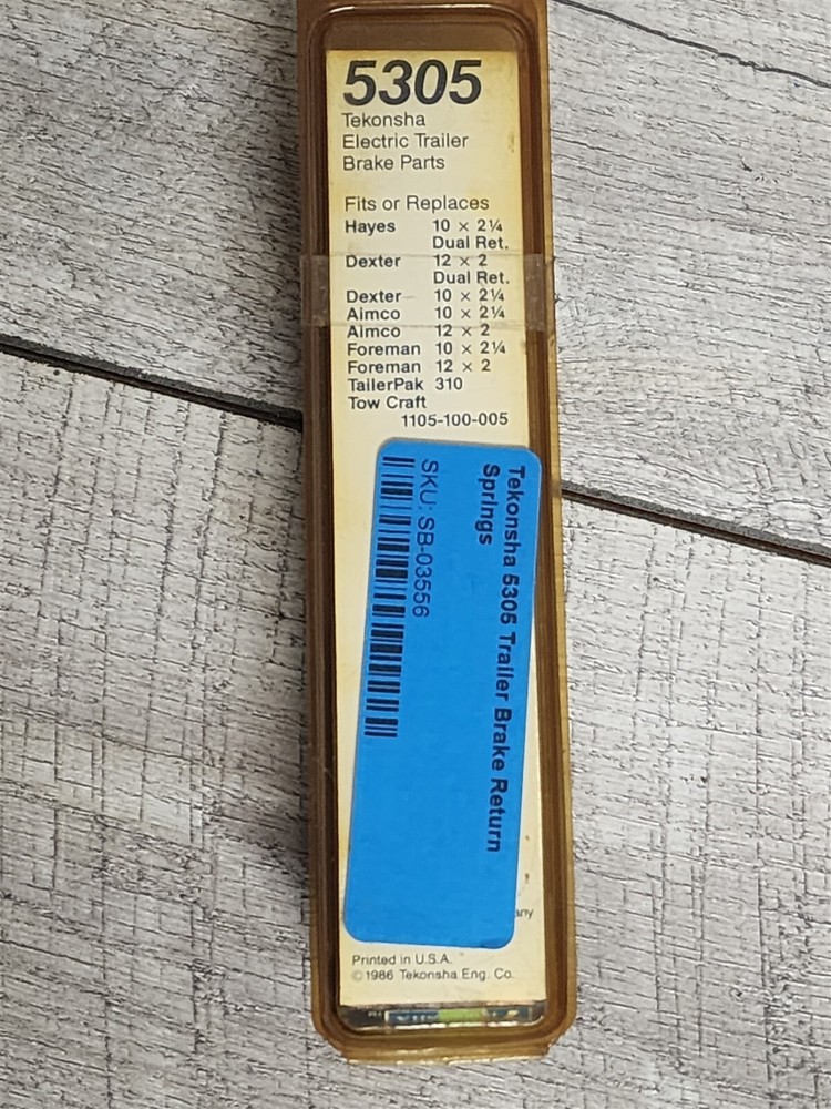 Tekonsha 5305 Trailer Brake Return Springs