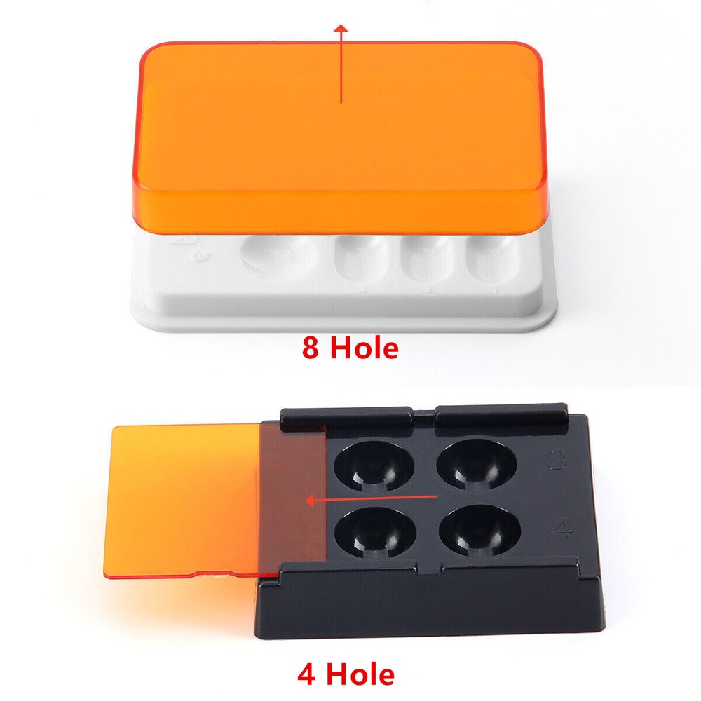 8 Hole Dental Light Storage Box Plastic Teeth Patch Shading Toning Tool Organize