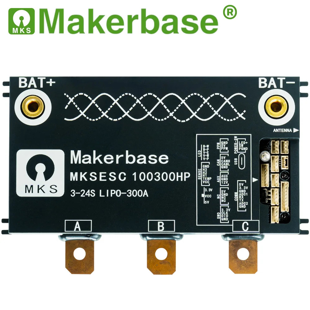 FOC 100V 300A Single ESC Speed Controller Based on VESC For Scooter/Ebike