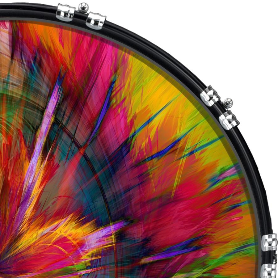 20" Custom Bass Kick Drum Front Head Graphical Explosive 5