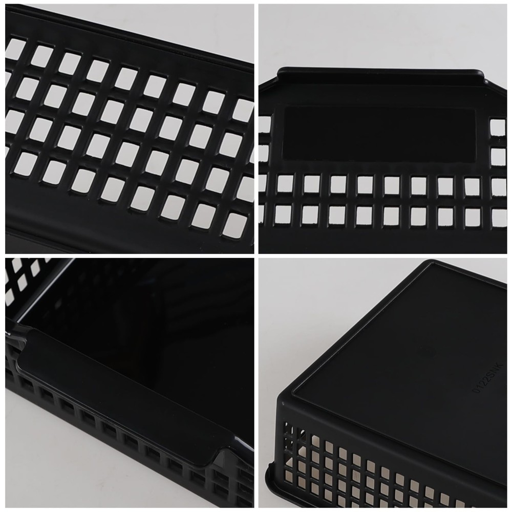 Vababa 6-Pack Plastic Paper Storage Basket Tray, Desktop File Organizer Baske...