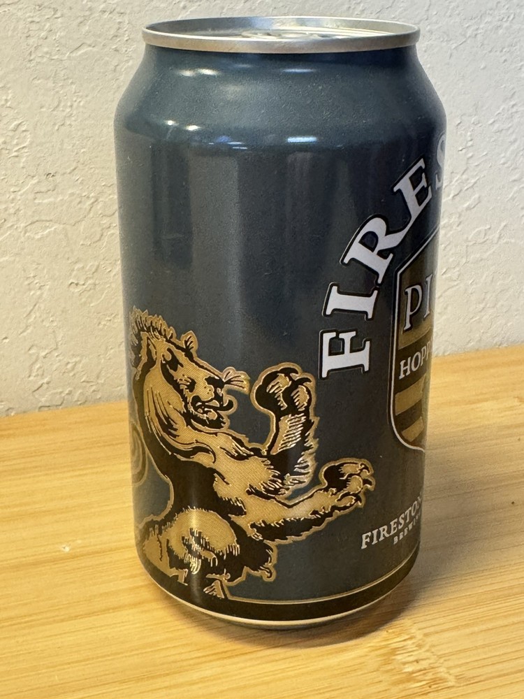 Firestone PIVO Hoppy Pils - Empty Beer Can Bottom Opened