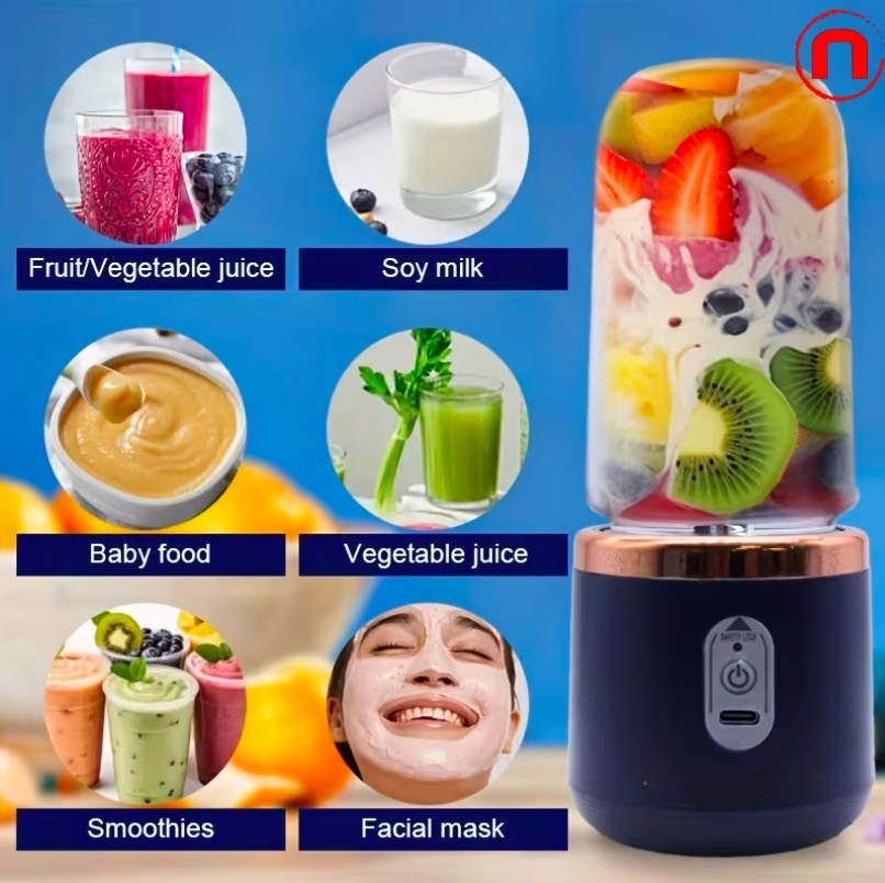 🍓🥤 Portable Dual-Cup Fruit and Vegetable Juicer