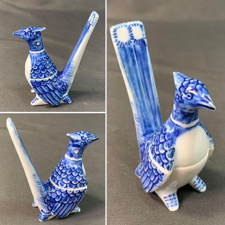 Bird Incense Holder Container Pheasant Signed Tea Ceremony Utensils Tools Sado