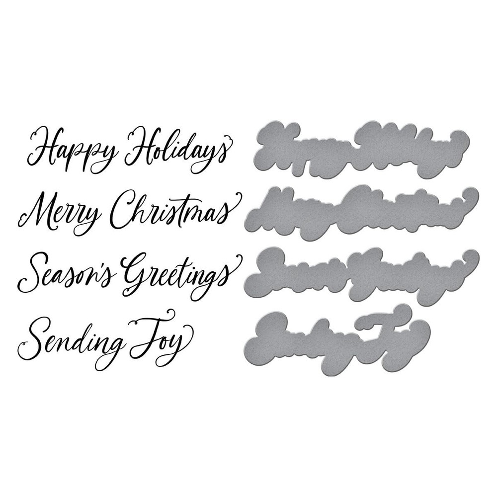 Sending Joy Sentiments Press Plate Metal