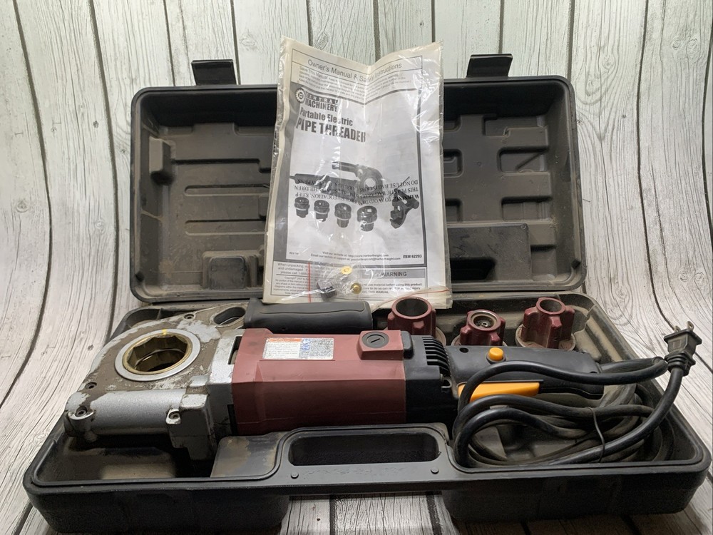 Central Machinery Electric Pipe Threader -  In Case Owners Manual