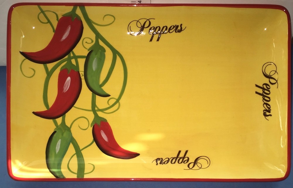 Dining Style Earthenware 14" Peppers Platter