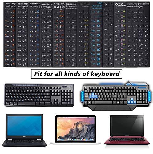 3 Pack Russian Keyboard Stickers Replacement for Computer Notebook Laptop