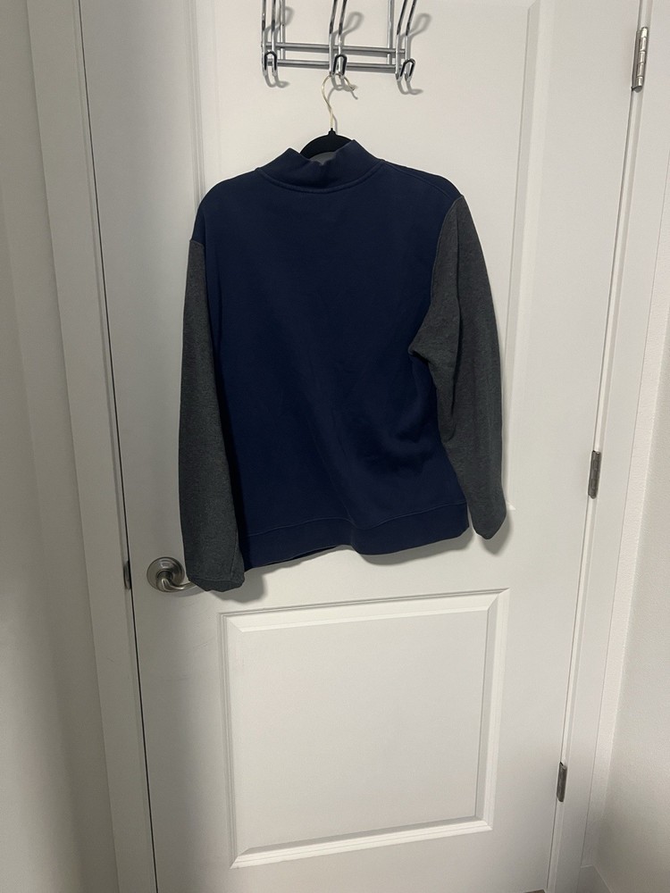 Nike Blue and Grey Full Zip Mens Medium Sweater Jacket