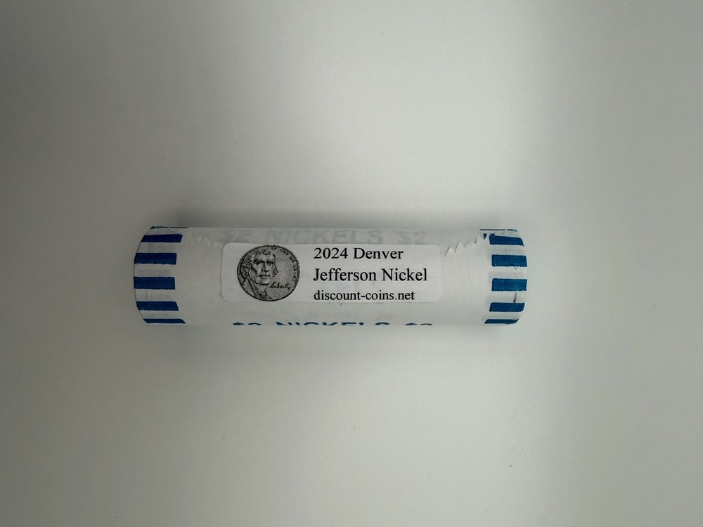 2024 D Denver Jefferson Nickel $2 Roll 40 Coins