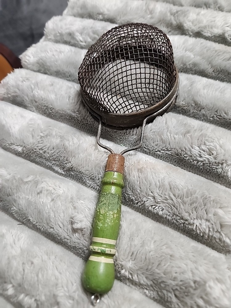 Vintage Wire Strainer With Wooden Handle