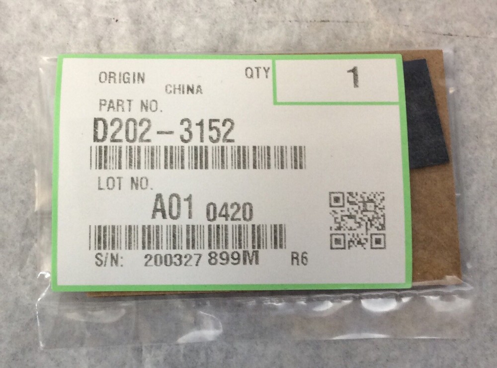 Ricoh Developer Filter Genuine K8885 Precision Roller D202-3152