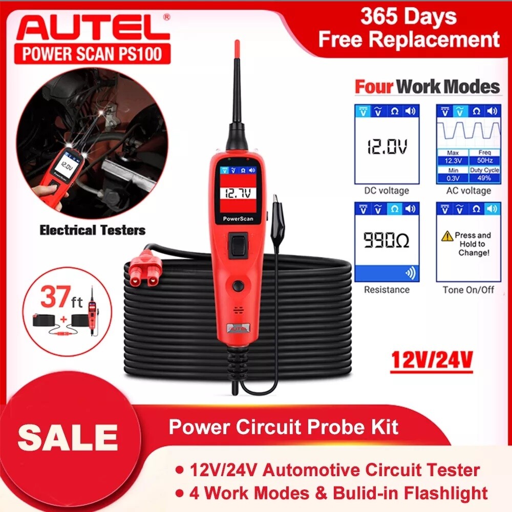 Autel PowerScan PS100 Automotive Circuit Tester Electrical System DiagnosticTool