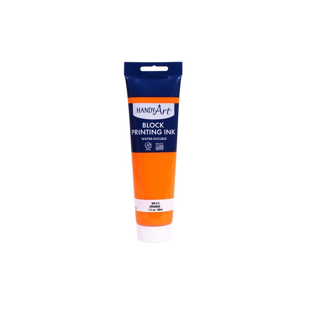 Handy Art Block Printing Ink 5 oz. Orange