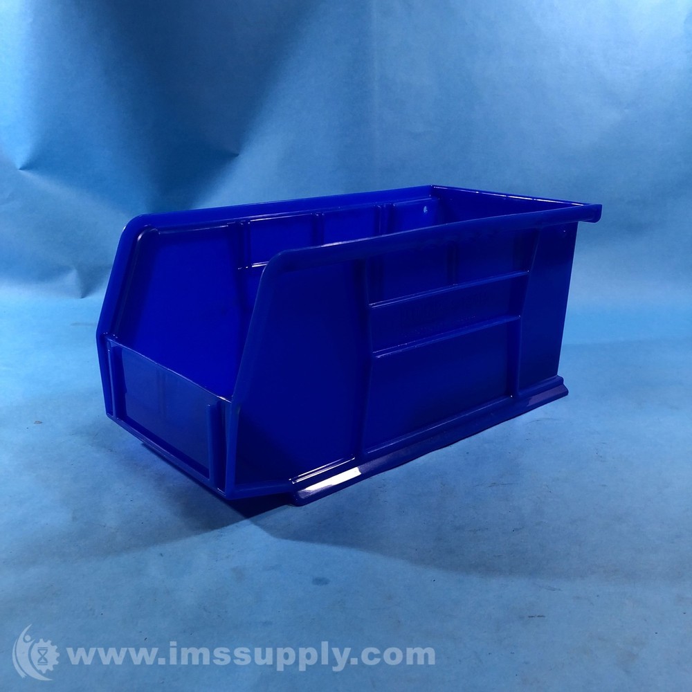 Uline S-121415 Blue Plastic Stackable Bin, 11" x 5 1Ã¢Ââ2" x 5" USIP