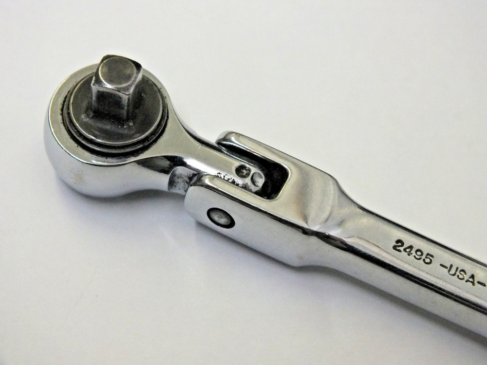 Wright 2495 1/4" Dr. Flex Head Ratchet USA Made
