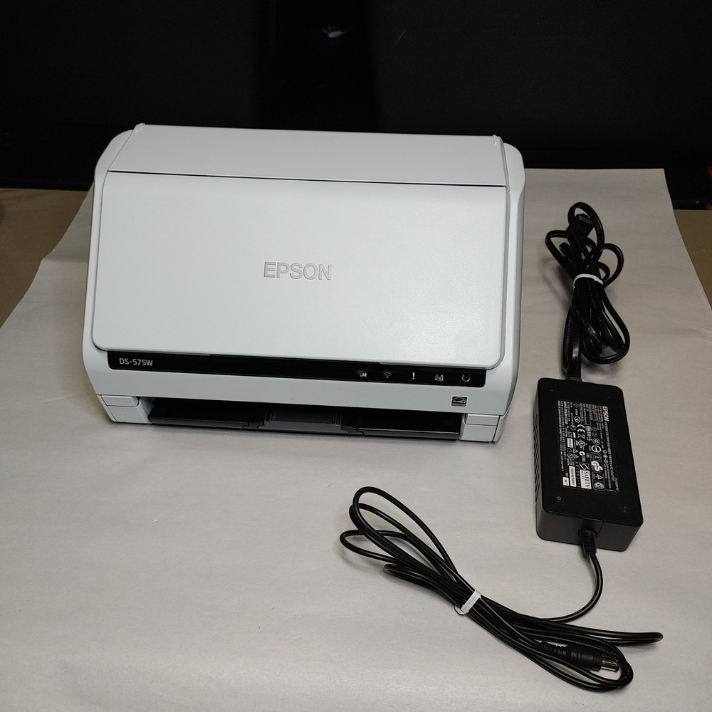 Epson DS-575W Duplex Document Scanner with Power Adapter (Missing Part)