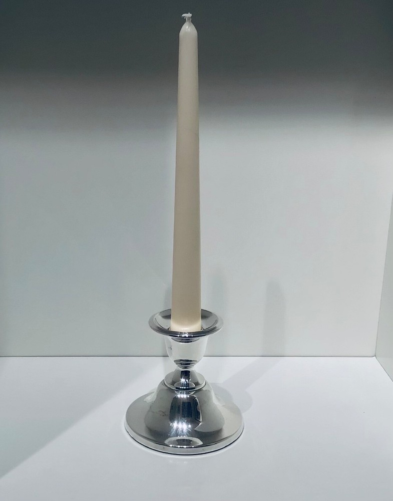 Edwardian Solid Silver Desk Candlestick, Birmingham 1909