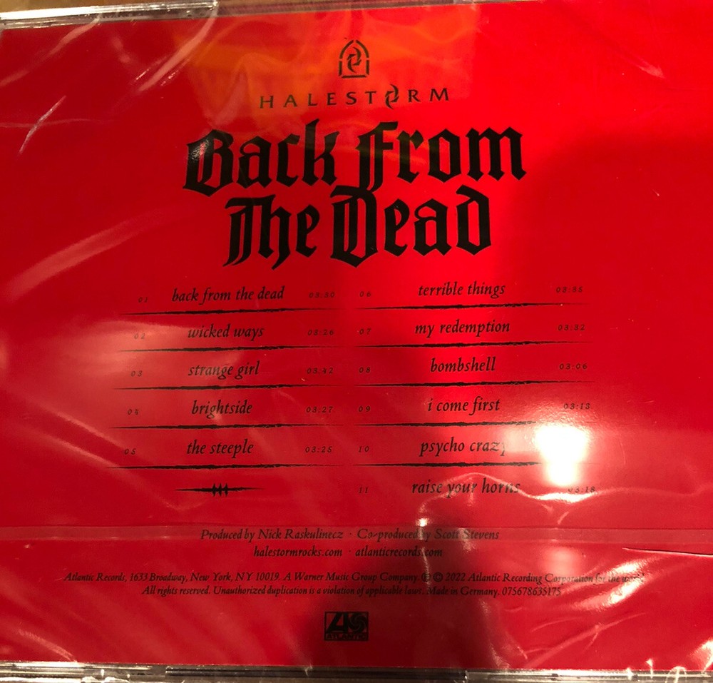 HALESTORM “Back From The Dead” SIGNED CD Art Card