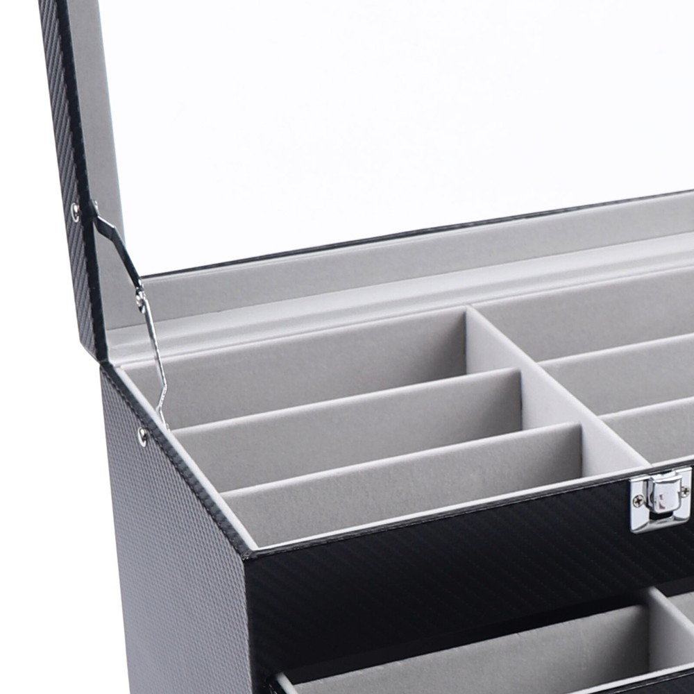 24-Slots Multiple Glasses Organizer Eyeglass Sunglass Storage Box Display Holder