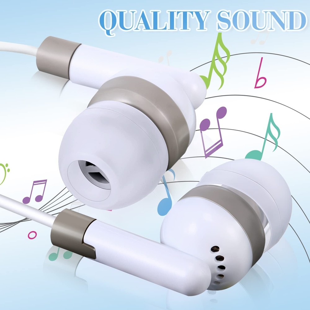 Konohan 100 Pcs Bulk Earbuds for Classroom, Student Basic Headphones in Ear f...