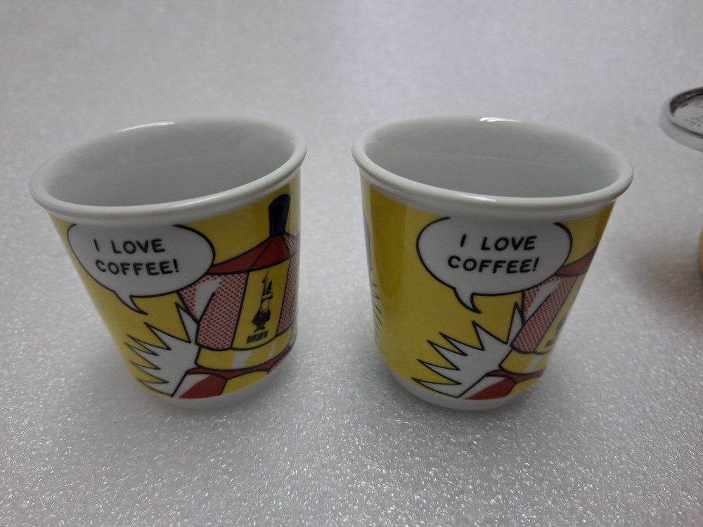 Bialetti - Mini Express Lichtenstein: Moka Set includes Coffee Maker 2-Cup 3oz