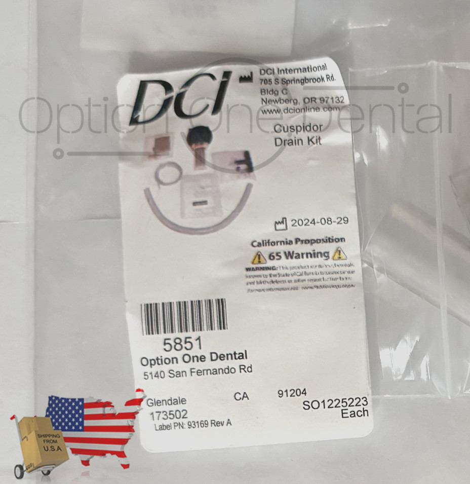 DCI Vacuum Automatic Drain Assembly (VADA) - Cuspidor Drain Kit, DCI-5851