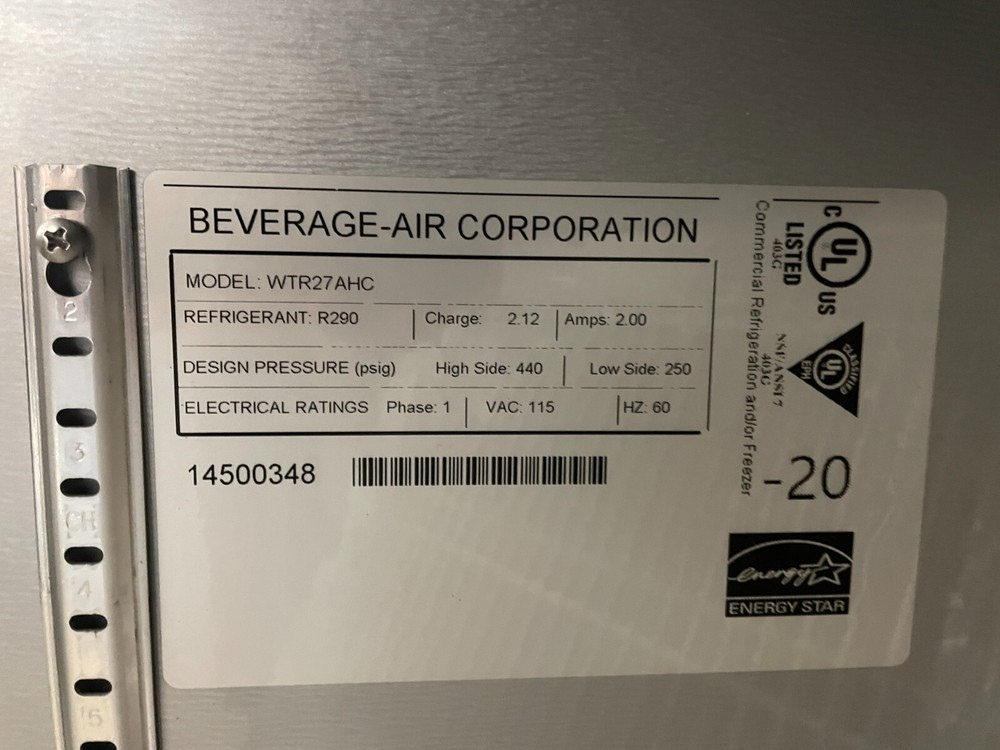 Beverage-Air WTR27AHC - 27" Worktop Refrigerator